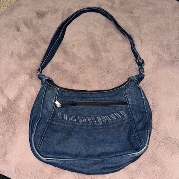 Vintage Denim Shoulder Bag - Picture 1 of 9
